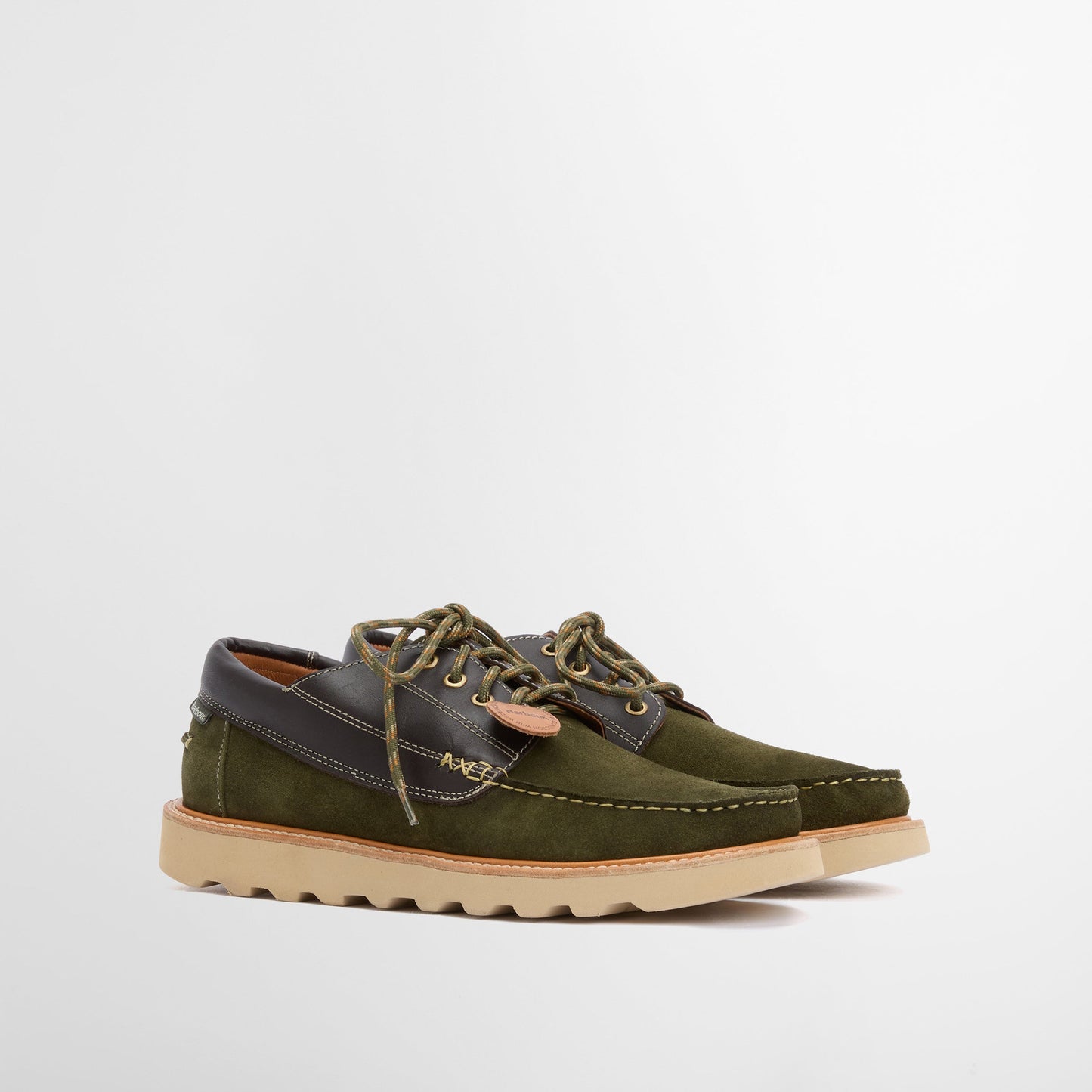 Southfield Moccasin Green Suede & Brown Leather