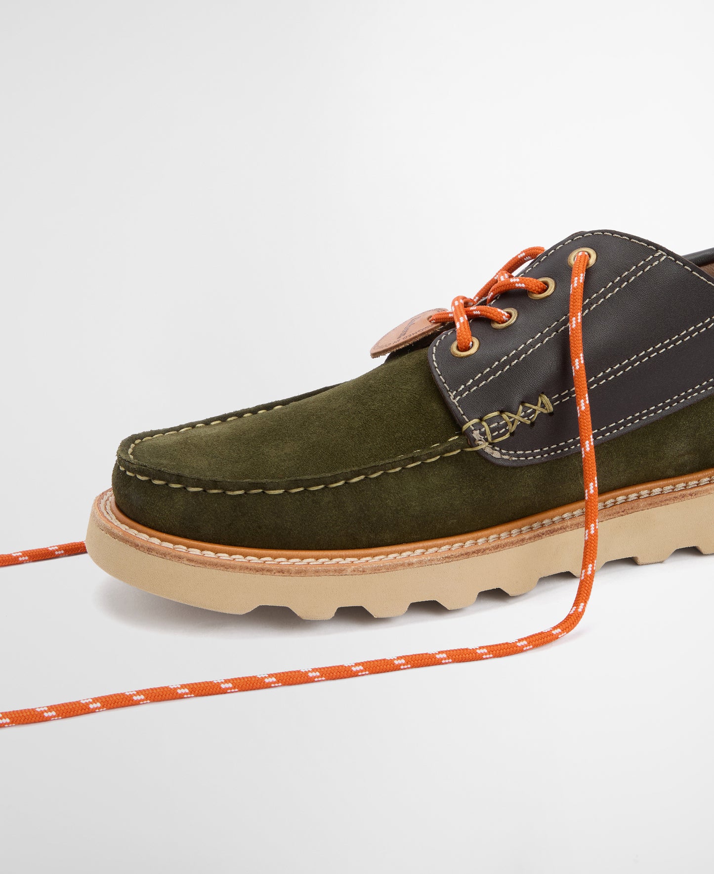 Southfield Moccasin Green Suede & Brown Leather