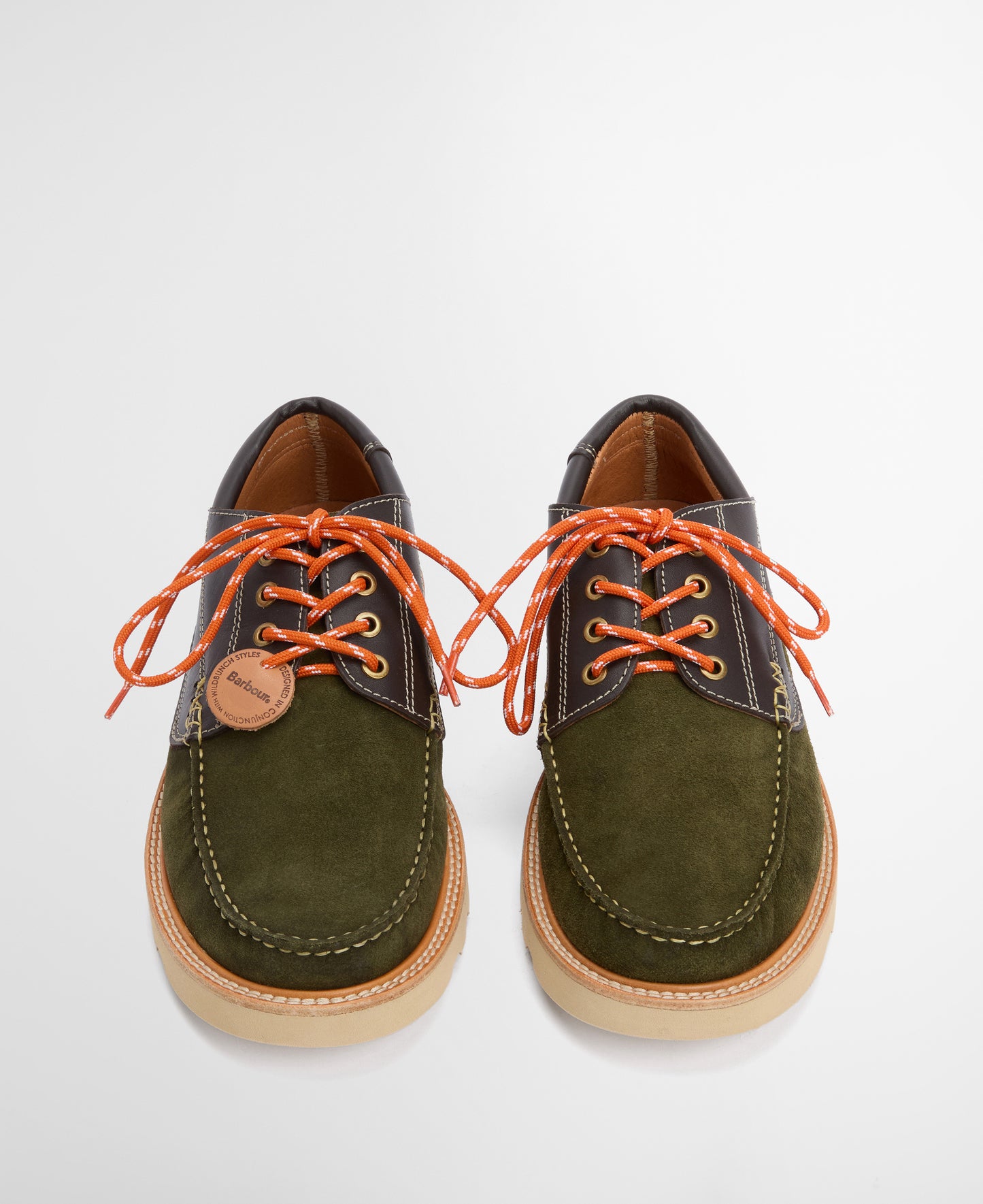 Southfield Moccasin Green Suede & Brown Leather